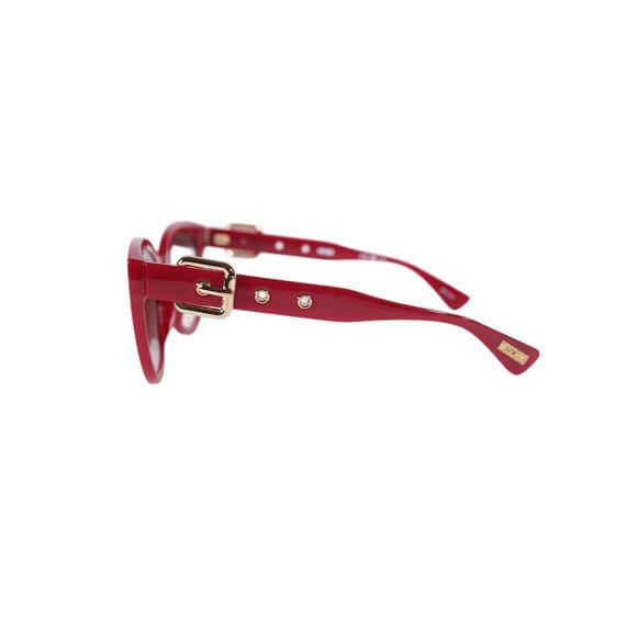 Moschino Cat Eye Sunglasses w/ Gold Buckle Accent Arms–Red / Brown Gradient–NWT main image 7